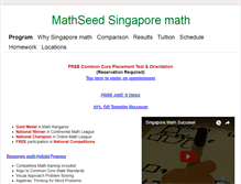 Tablet Screenshot of mathseed.org